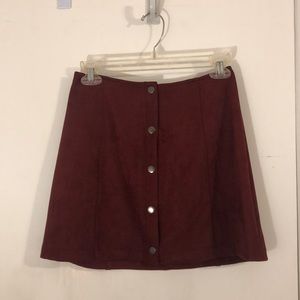 Lulus Jack by BB Dakota Suede Mini Skirt